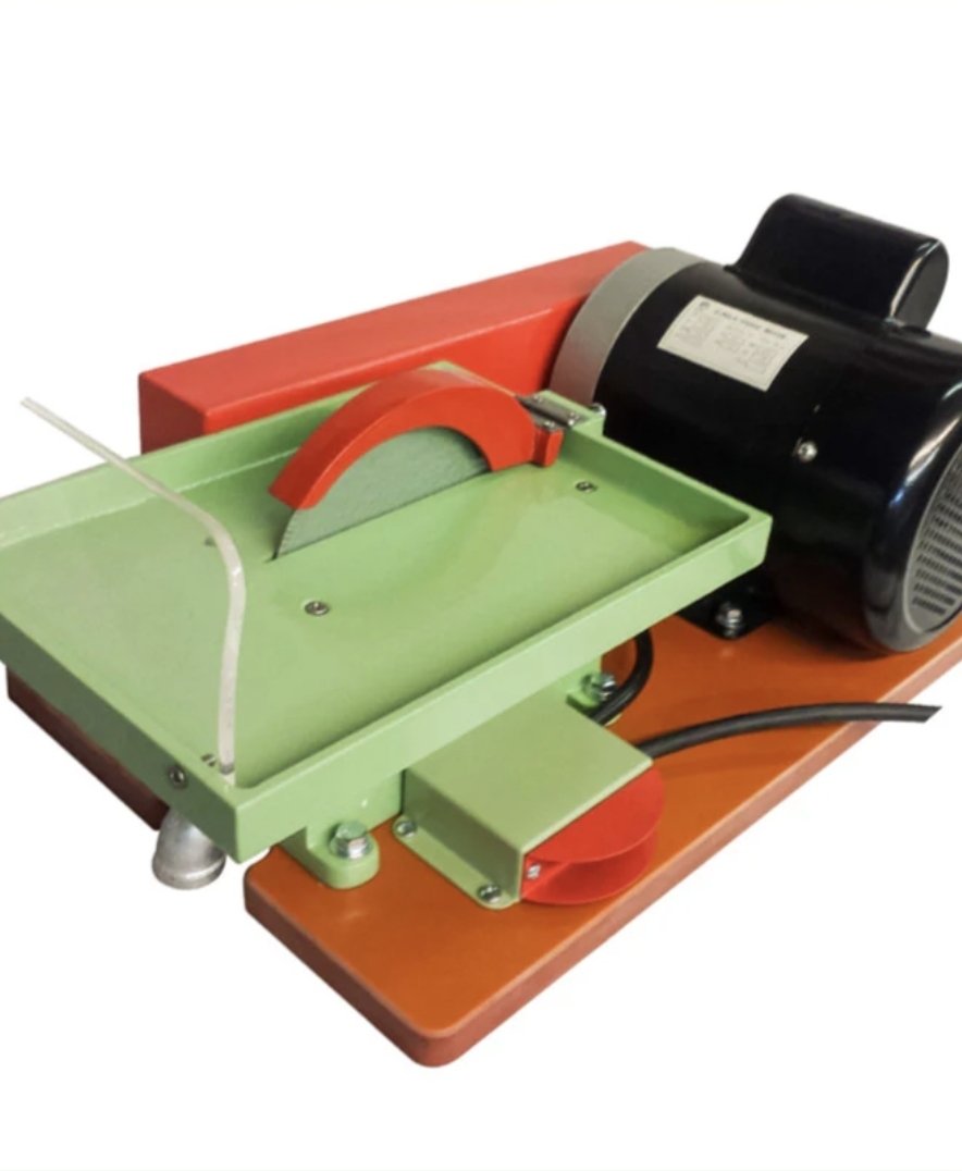 Highland Park 6 inch trim saw with rugged cast aluminum cutting deck and tank and 1/2 HP 110V motor.